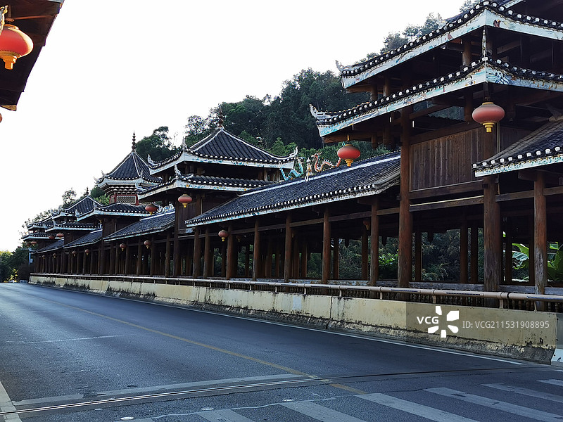 柳州环江风雨桥图片素材