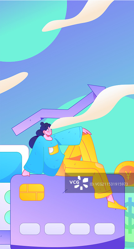 互联网金融理财投资扁平矢量概念运营手绘插画图片素材