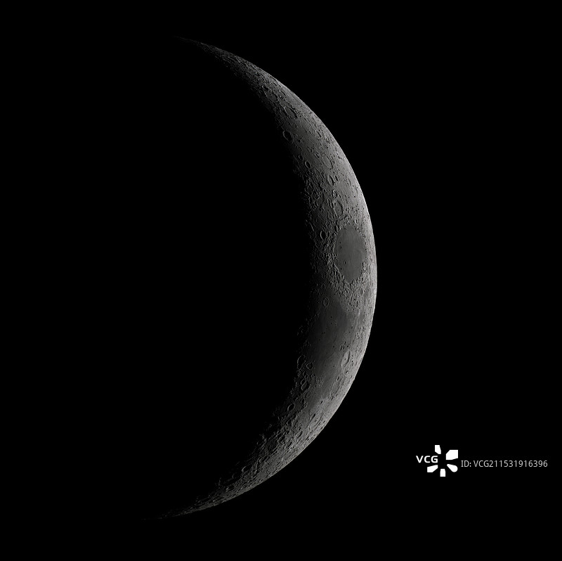 蛾眉月 弯弯的月亮图片素材