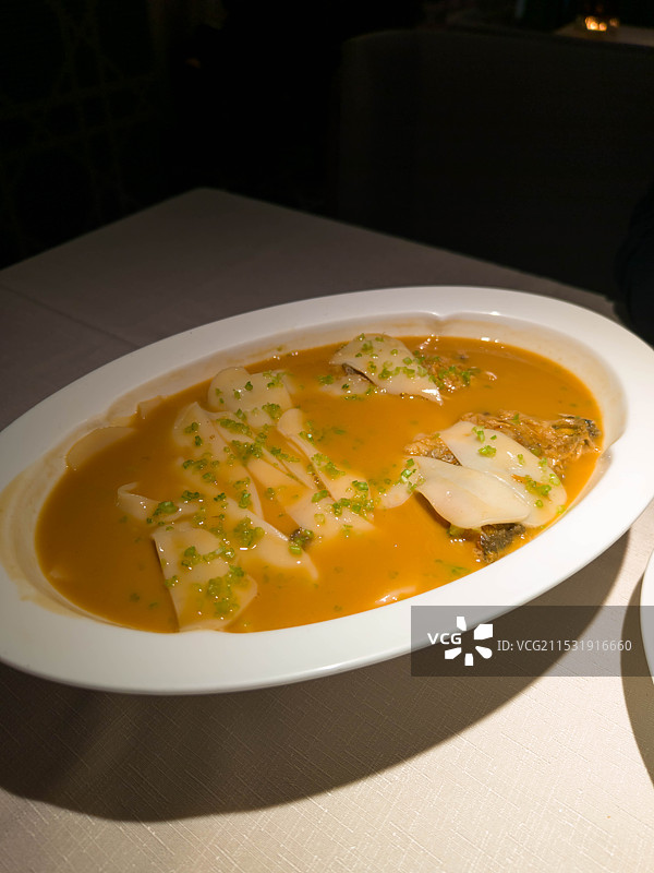 上海 美食 西岸梦中心 锦府园 台州美食 海鲜 黄鱼年糕图片素材