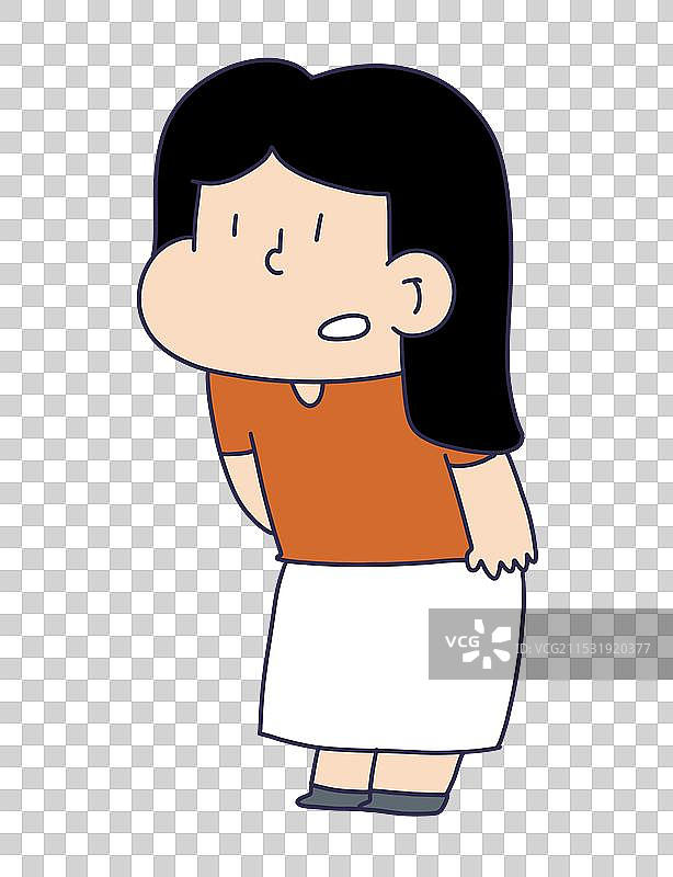 站立围观的女性图片素材