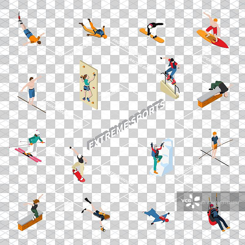 极限运动等距流程图图片素材
