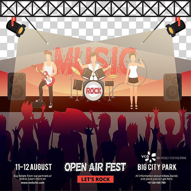 户外音乐节横幅图片素材