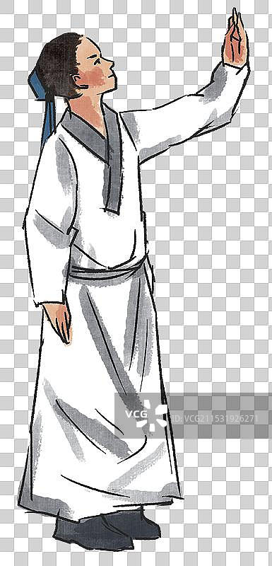 中国风新中式古风古典传统文化古装古人古代古时候历史文化武侠英雄武功少年资讯卡通插画图片素材