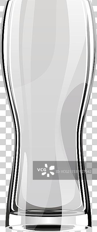 透明空酒杯逼真模型图片素材