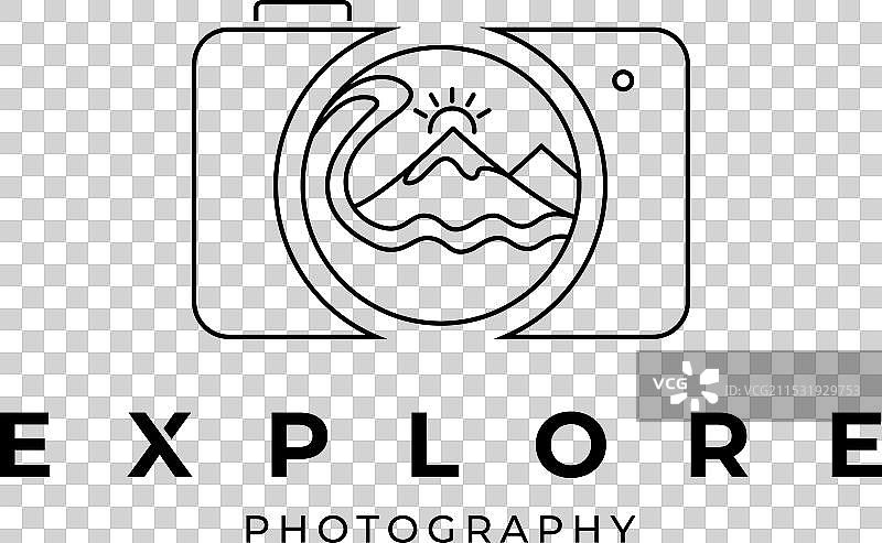 简单的风景摄影logo设计模板图片素材