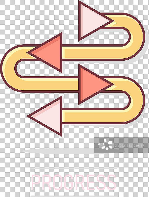 漫画风格的箭头增长图标演变图片素材