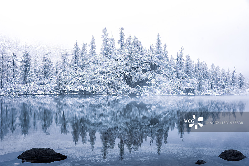 党岭雪后，银装素裹的冰雪梦幻场景图片素材
