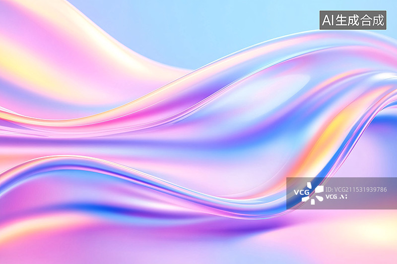 【AI数字艺术】动态流体彩色渐变KV主视觉商务PPT背景图片素材