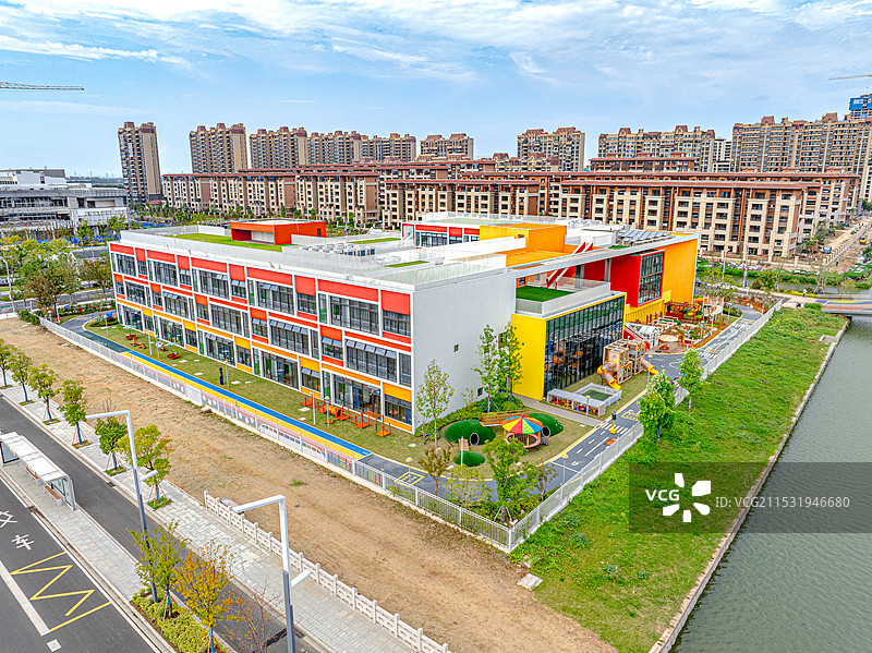 永昌泾幼儿园 彩色墙面 苏州相城区 漕湖产业新城 公立学校图片素材