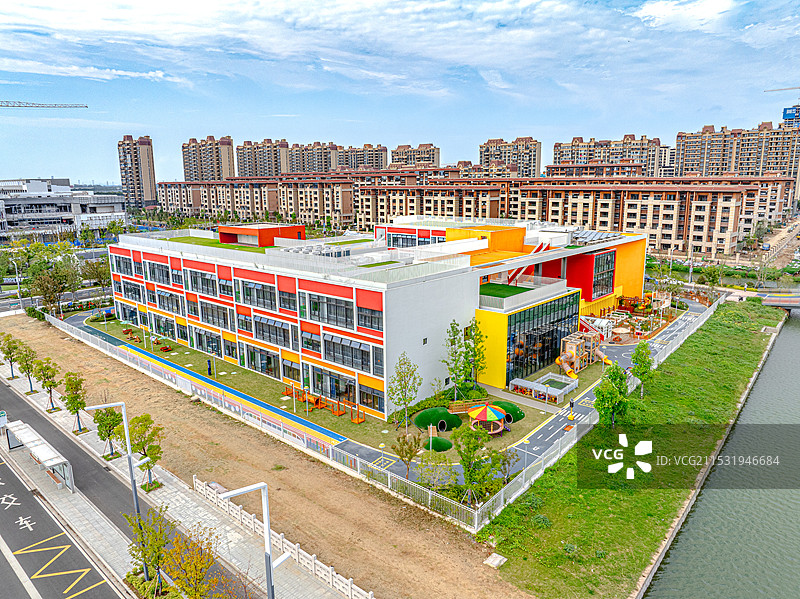 永昌泾幼儿园 彩色墙面 苏州相城区 漕湖产业新城 公立学校图片素材