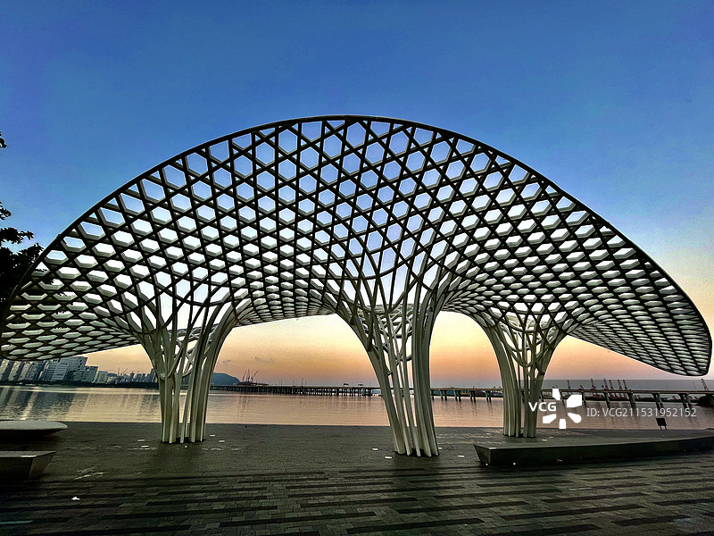 深圳~滨海欢乐园清晨图片素材