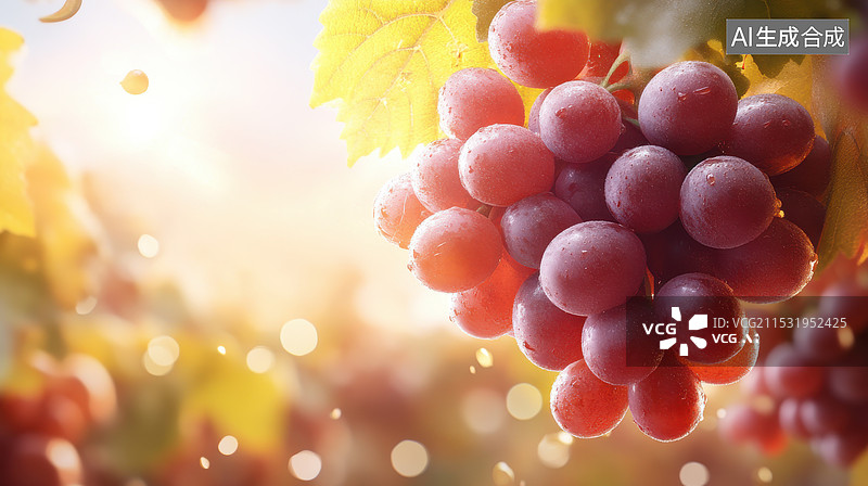 【AI数字艺术】葡萄田园丰收图片素材