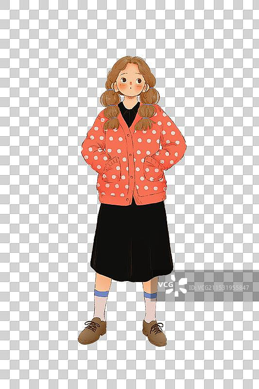 麻花辫女孩图片素材