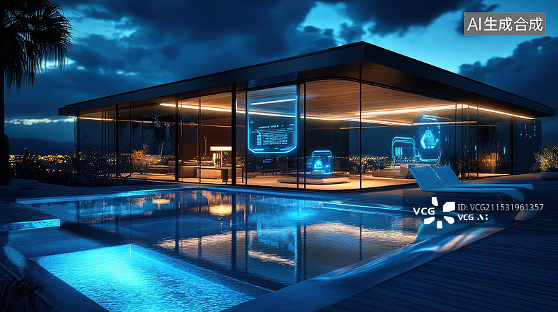 【AI数字艺术】智能家居系统图片素材