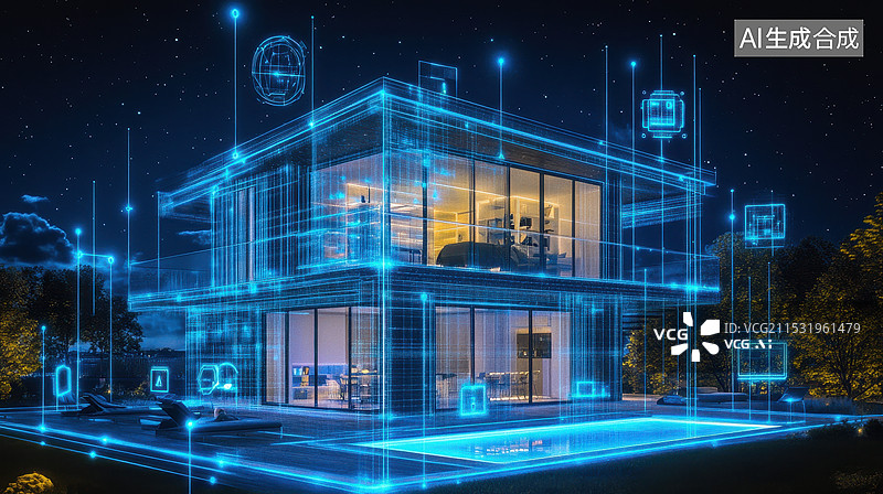 【AI数字艺术】智能家居系统图片素材