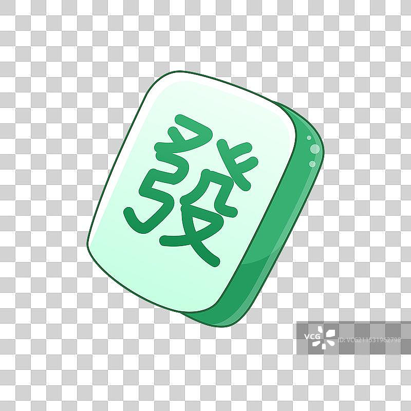 中国风国潮风麻将發元素图片素材