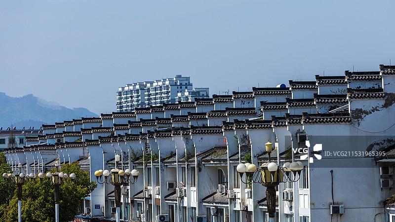 歙县古城徽州文化旅游区马头墙图片素材