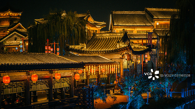 临沂琅琊古城实景图片素材