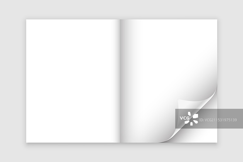 简单的空白页面翻页效果展示设计图片素材