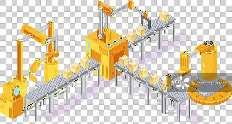 输送设备等轴测构图图片素材
