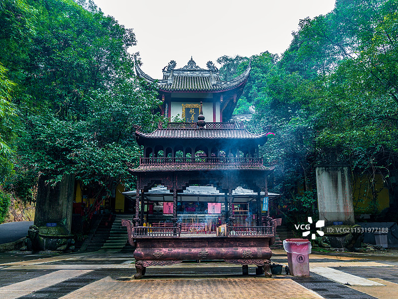 四川成都佛教寺庙般若寺寺院建筑图片素材