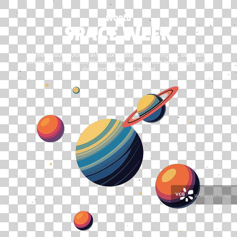 世界太空周背景图片素材