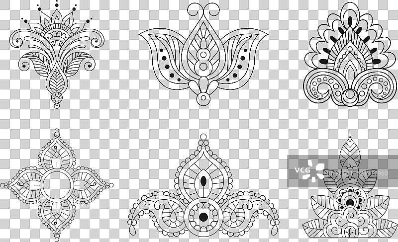 装饰性的印度饰品元素图片素材