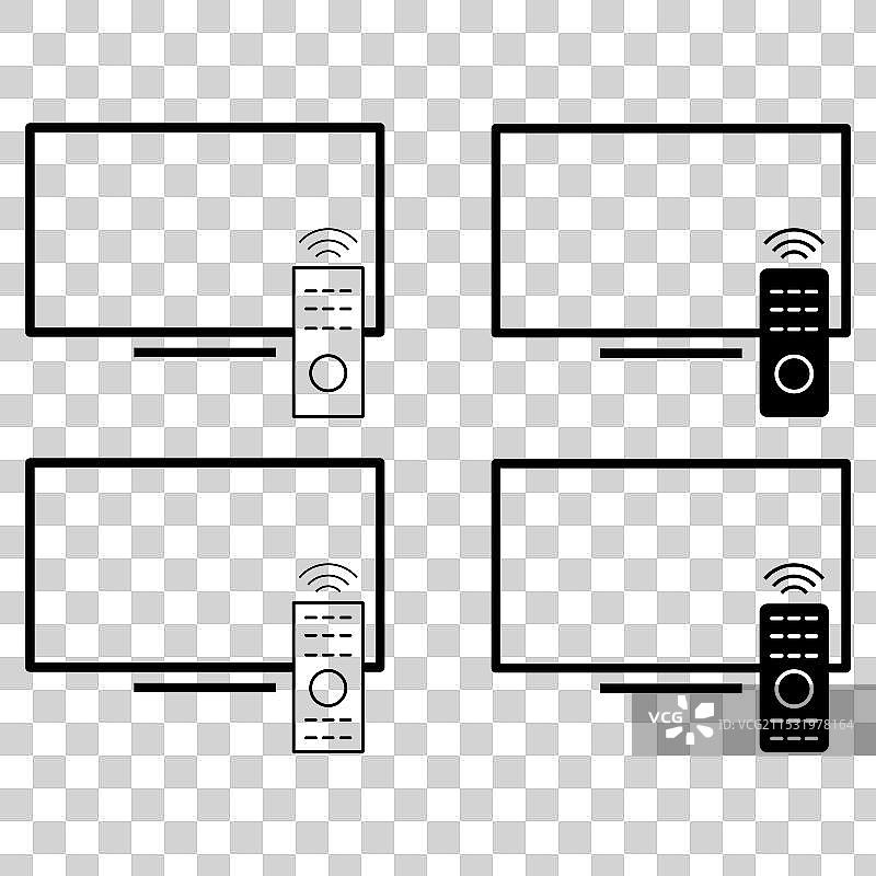 遥控电视设备图标集合图片素材