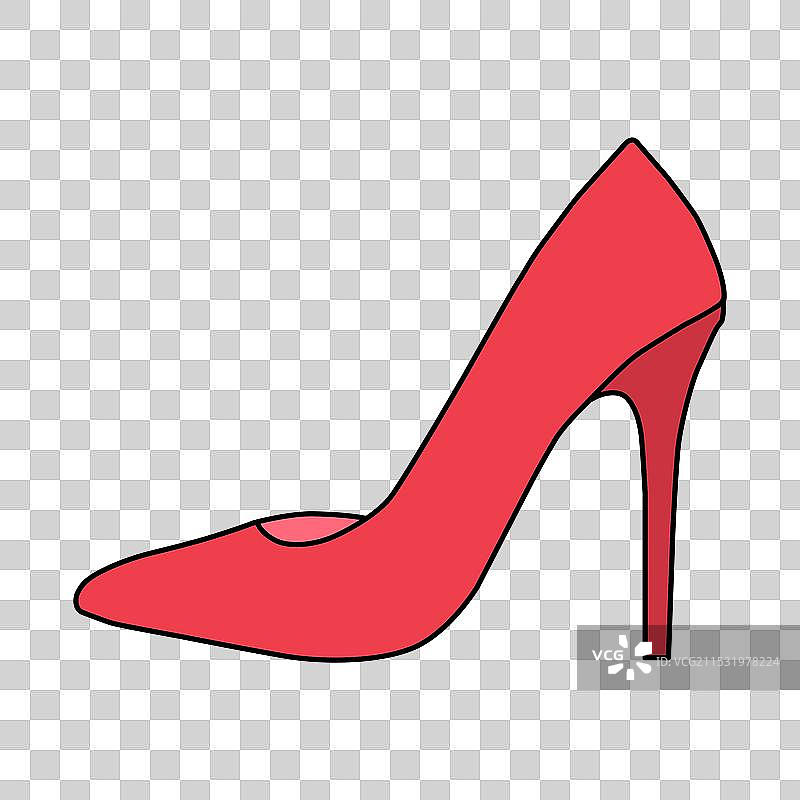 高跟鞋图标时尚风格标志优雅图片素材