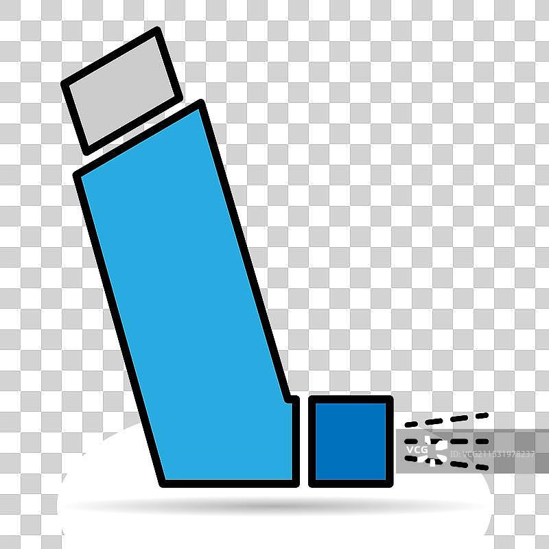 哮喘吸入器设计阴影图标 医药 健康图片素材