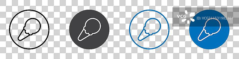 柔和图标平面可编辑图标标记集图片素材