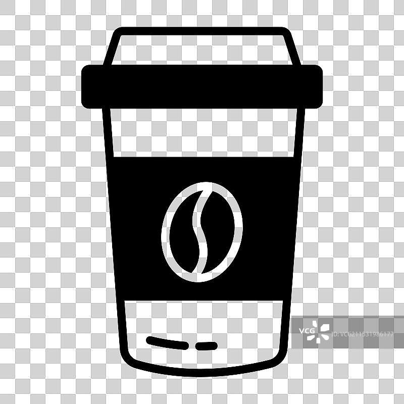 咖啡杯图标，背景为白色图片素材