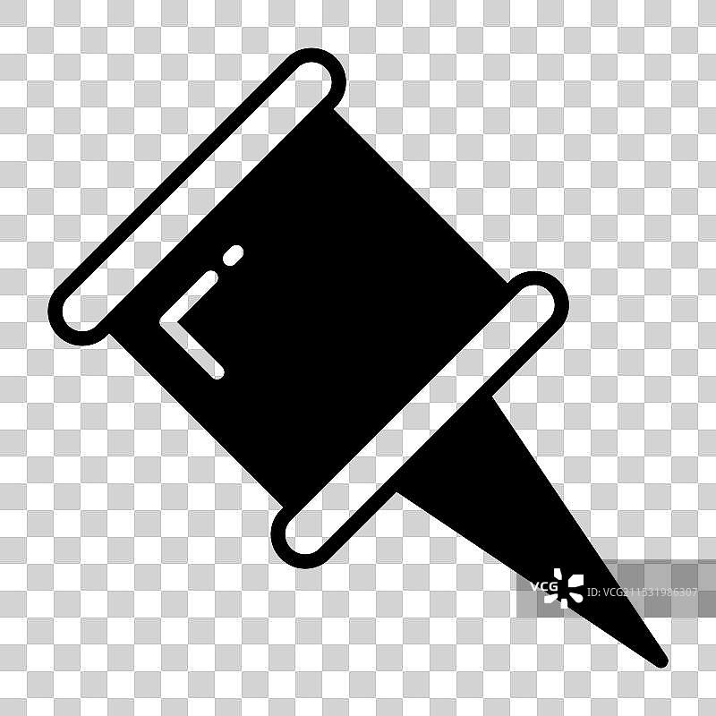 白色背景上的大拇指图钉图标图片素材