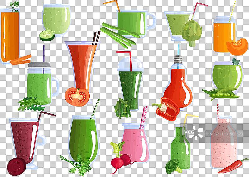 蔬菜果昔组合图片素材