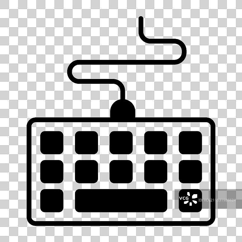 白色背景上的键盘图标图片素材