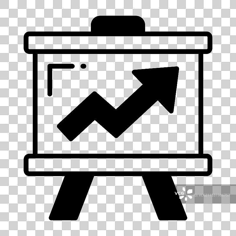 现代设计的数据报告图标，孤立在白色背景上图片素材