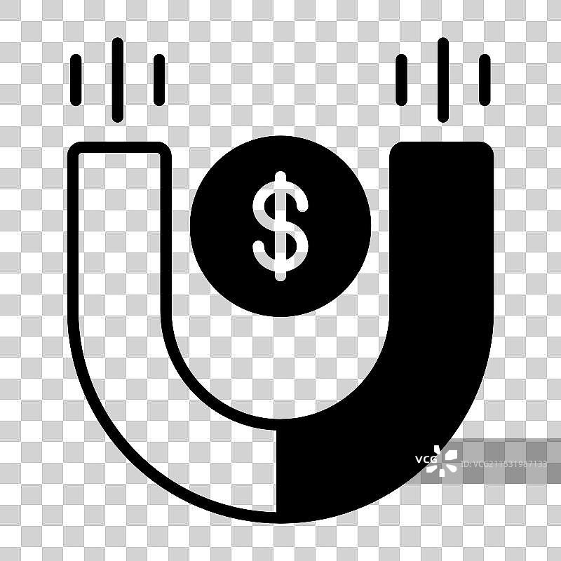 易于使用的金钱磁铁图标图片素材