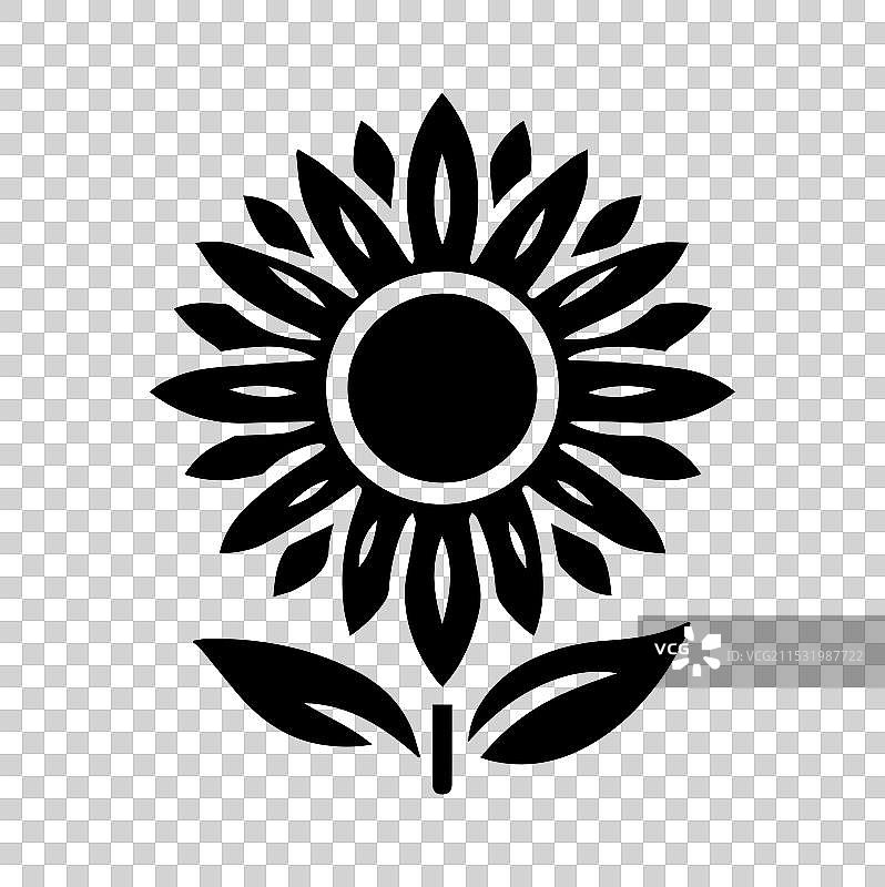 向日葵剪影图片素材