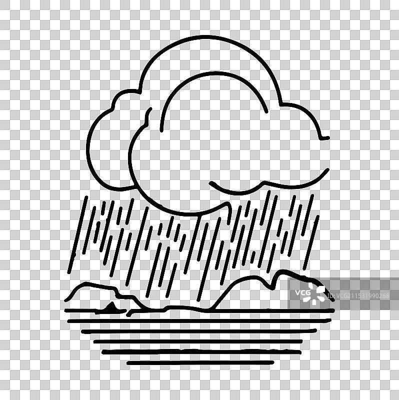 雷暴轮廓剪影图片素材