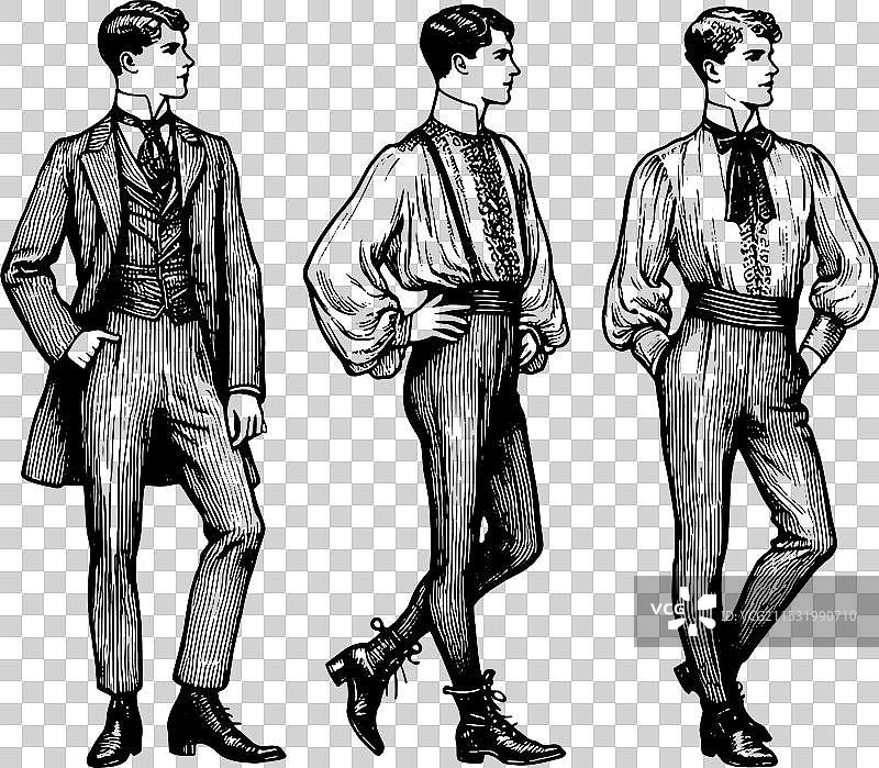 19世纪的复古男性图片素材