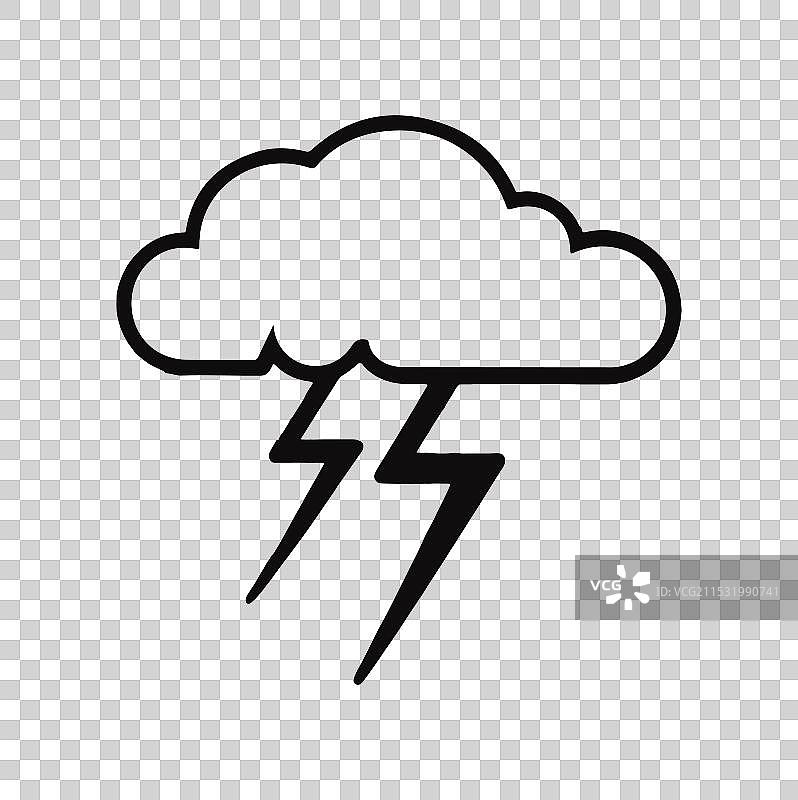雷暴轮廓剪影图片素材