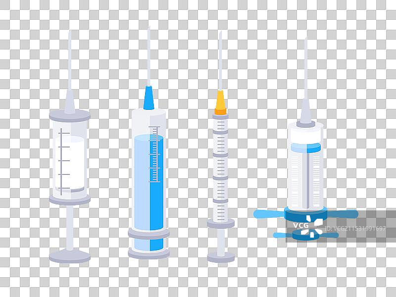医疗用塑料注射器套装图片素材