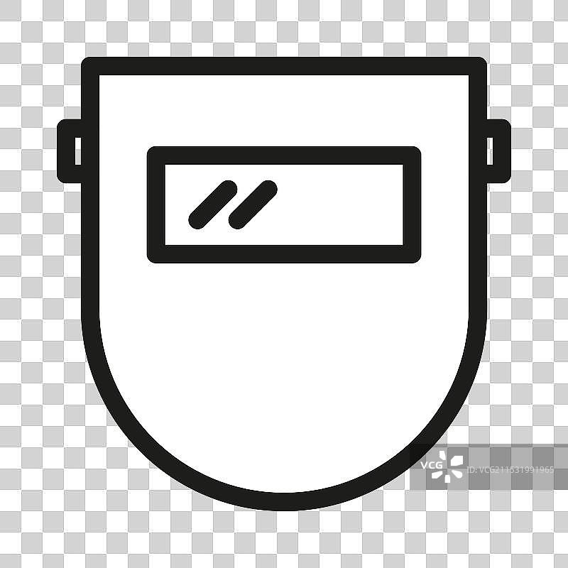 焊接面罩图标 保护装备符号 安全图片素材