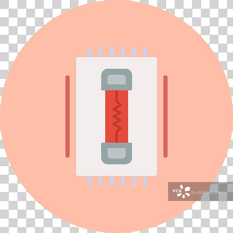 保险丝盒扁平圆形图标图片素材