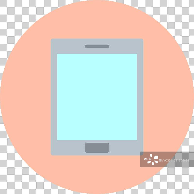 平板电脑扁平圆形图标图片素材