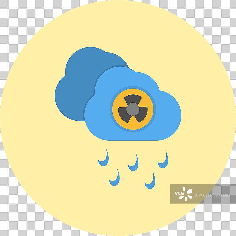 酸雨扁平圆形图标图片素材