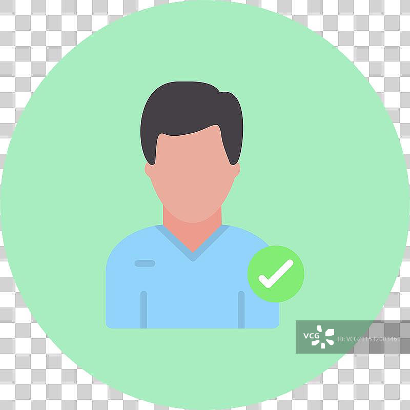 提名人扁平圆形图标图片素材