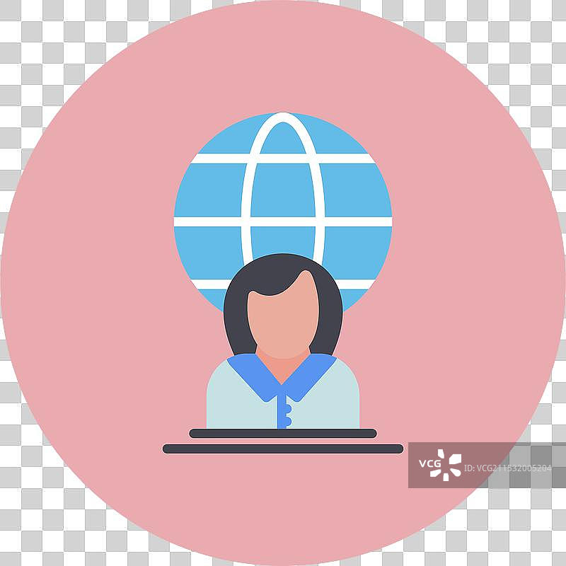 现任扁平圆形图标图片素材