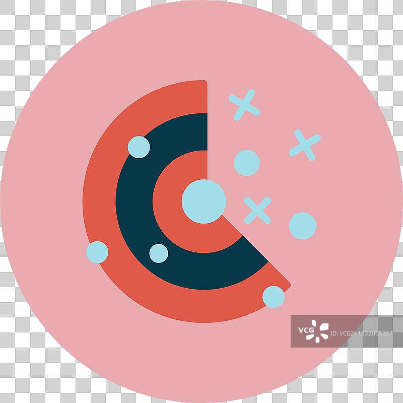 雷达平面圆形图标图片素材